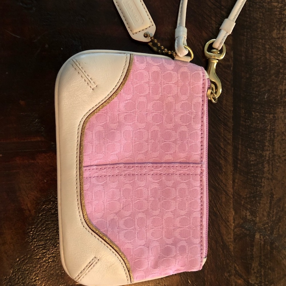 Pink Coach Wristlet